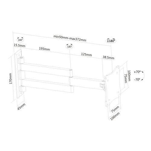 Neomounts FPMA-W830 Zilver TV Beugel