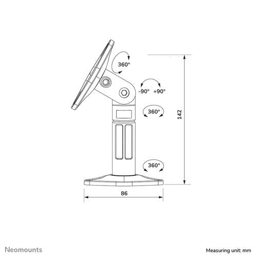 Neomounts SPEAKER-W100 zwart speaker wand- en plafond beugel