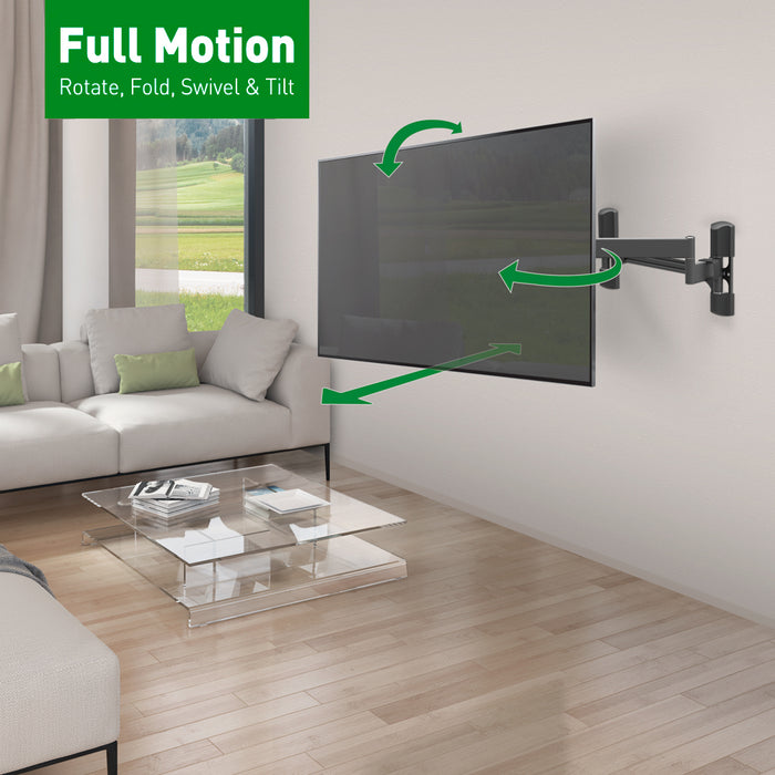 Barkan Mounts Stevige TV-Muurbeugel voor in de hoek montage|schermen 40 - 90 inch |VESA 600x400