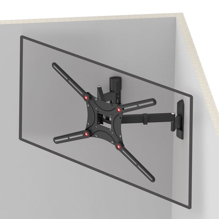 Barkan Mounts Stevige TV-Muurbeugel voor in de hoek montage|schermen 40 - 90 inch |VESA 600x400