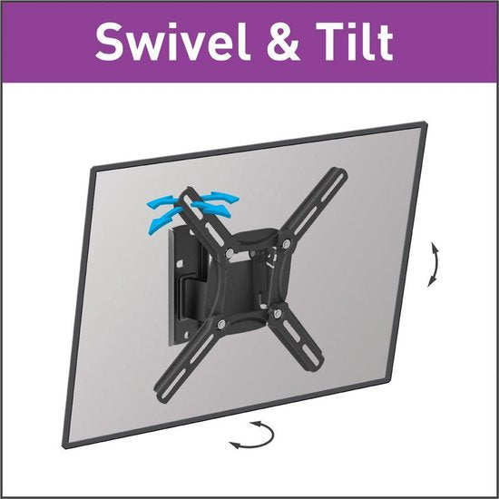 Barkan Mounts Compacte TV Muurbeugel Draaibaar |Schermen 13-43 inch | VESA 200x200