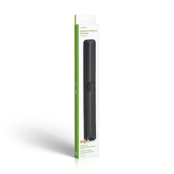 Ergonomische Polssteun voor Toetsenbord | Gel | 465 x 60 mm | Zwart