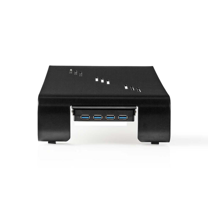 Ergonomische Multifunctionele Standaard | USB 3.0 Hub | 4-Poorts | Zwart