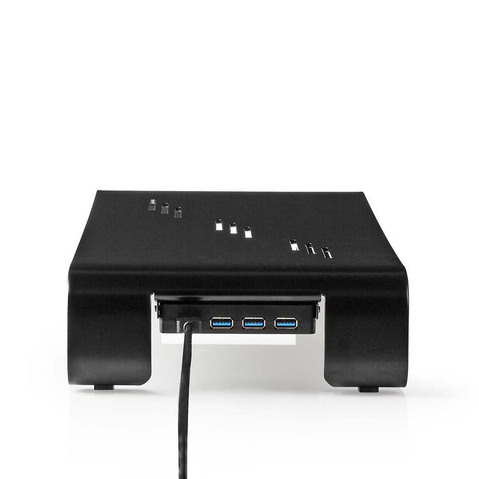 Ergonomische Multifunctionele Standaard | USB 3.0 Hub | 4-Poorts | Zwart