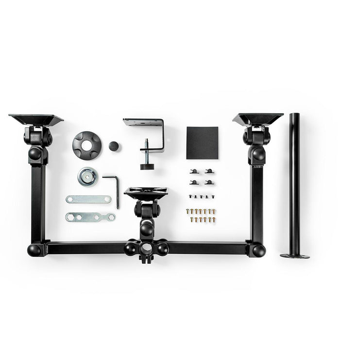 Ergonomische Monitorbeugel | Drie Monitor-Armen | Draai- en Kantelbaar | Zwart