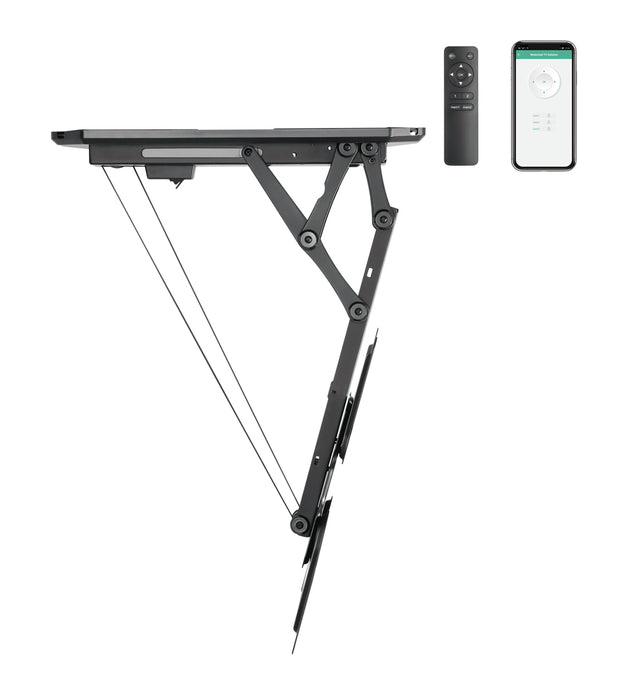 Elektrische plafondbeugel 32-55 inch TVB-106 APP uitgeklapt