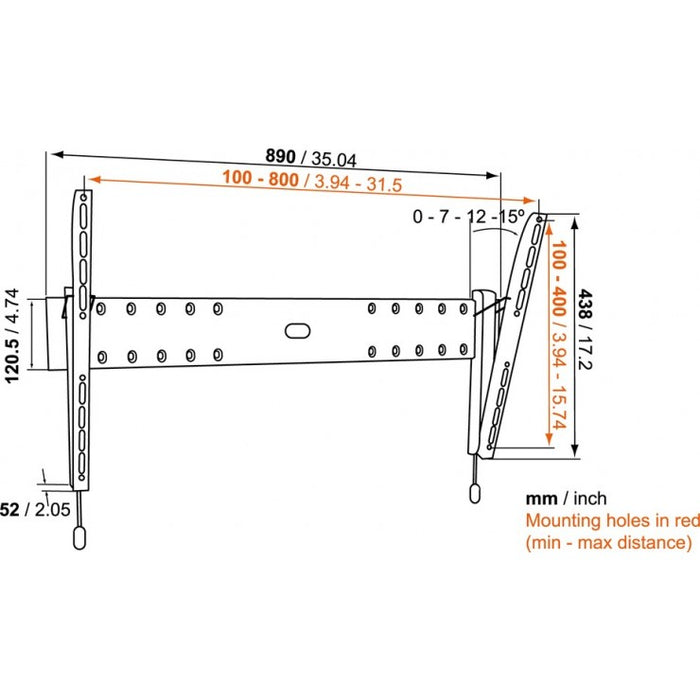 Vogel's BASE 15 L kantelbare tv muurbeugel voor schermen tot 65 inch