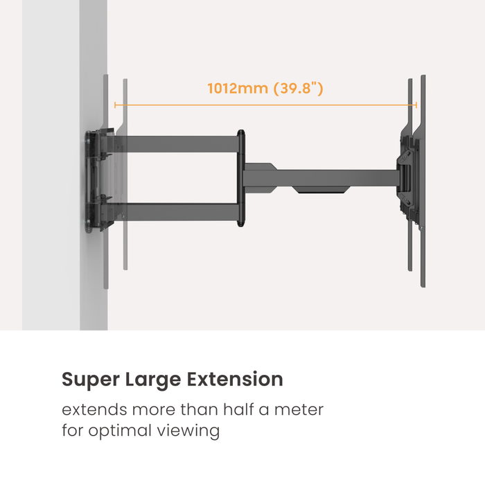 Ultra Heavy-Duty TV Muurbeugel tot 140 inch | Full Motion | 125 kg | VESA 1200x900