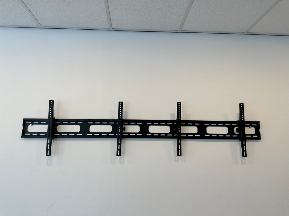 Wolff Mount Dubbele universele TV Muurbeugel |Counter rail |2 schermen |Kantelbaar |2 meter