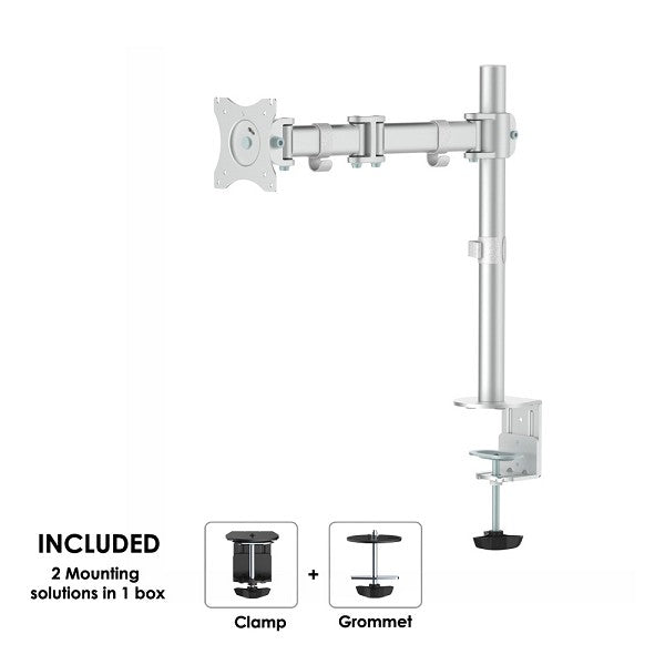 Neomounts NM-D135 zilver Bureausteun 1 scherm
