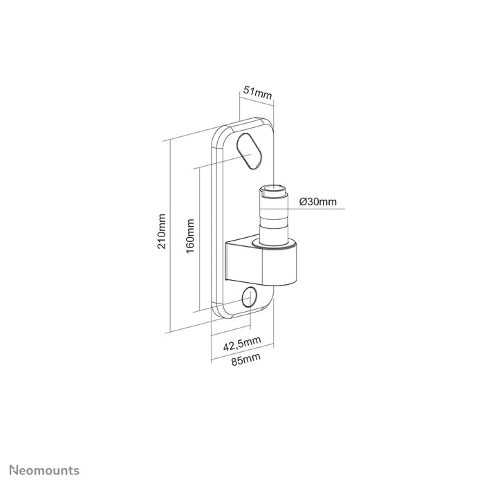 Neomounts AWL75-450BL muuradapter voor DS70-450BL1 en DS75-450BL2 - Zwart