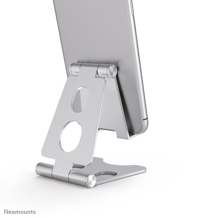 Neomounts universele opvouwbare telefoonsteun - Zilver