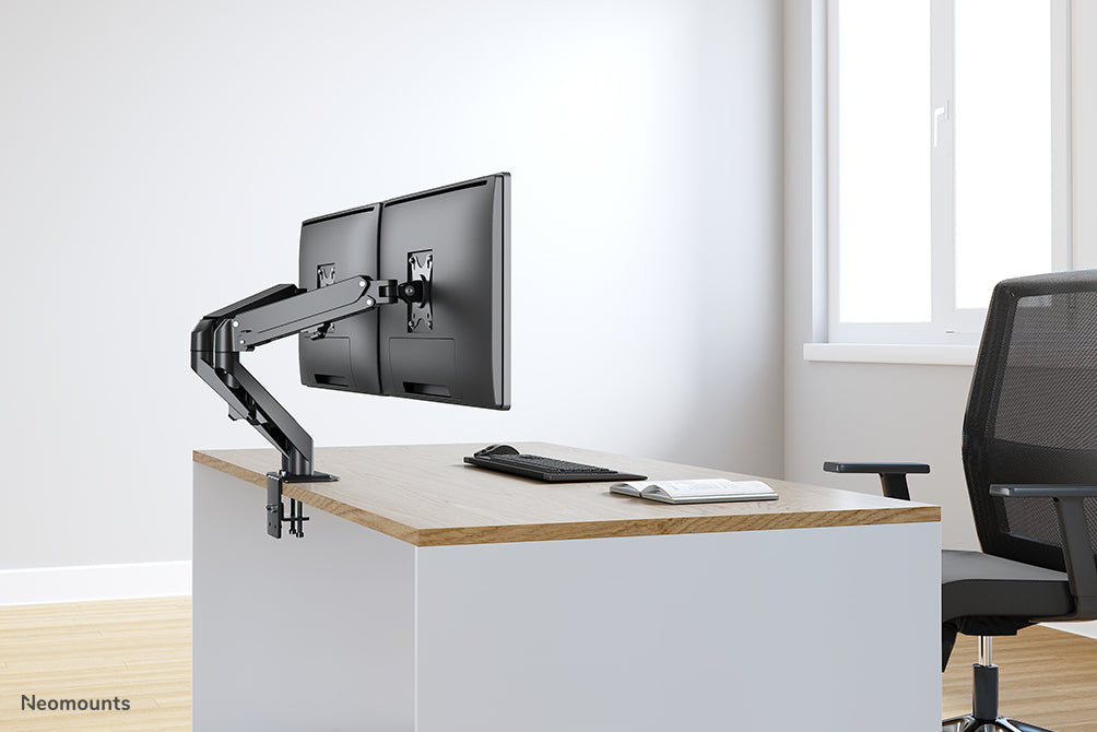 Neomounts DS70-700BL2 full motion monitor bureausteun voor 17-27 inch schermen - Zwart