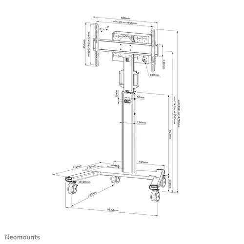 Neomounts Mobiele Vloersteun FL50S-825BL1