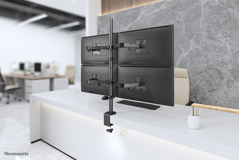 Neomounts FPMA-D550D4 zwart full motion bureausteun voor 13-32 inch schermen - Zwart