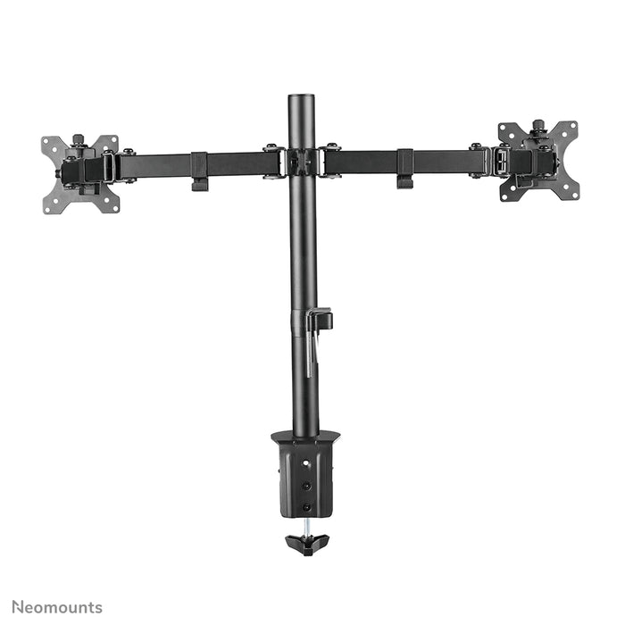 Neomounts FPMA-D550D zwart is een bureausteun voor 2 flat screens t/m 32 inch - Zwart