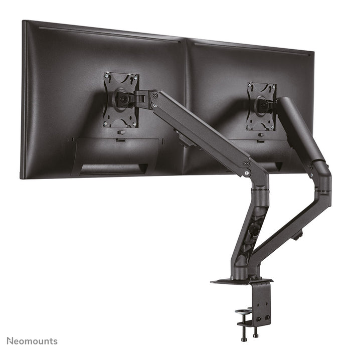 Neomounts FPMA-D650D zwart is een full motion bureausteun voor schermen t/m 27 (69 cm).