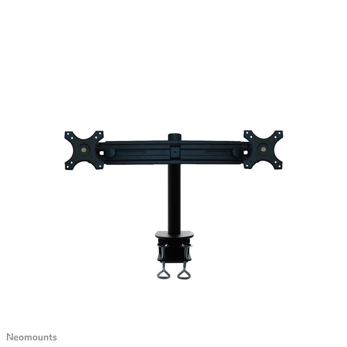 Neomounts FPMA-D700D is een bureausteun voor 2 flat screens t/m 30 inch (76 cm).