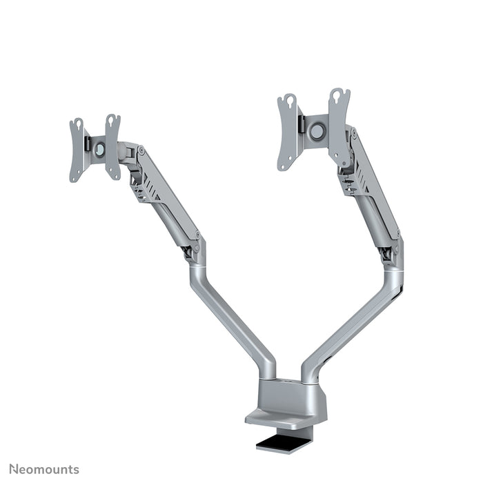 Neomounts FPMA-D750D zilver is een bureausteun met gasveer voor flat screens t/m 32 inch (81 cm).