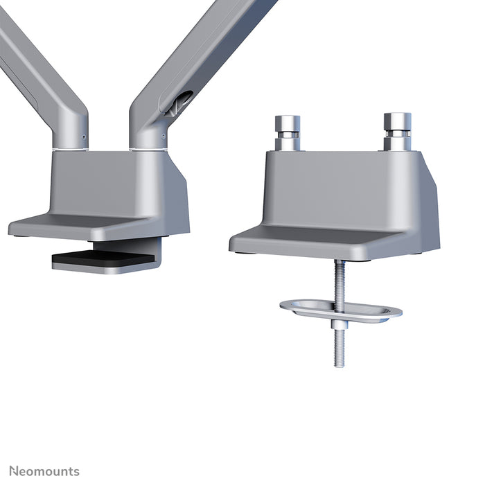 Neomounts FPMA-D750D zilver is een bureausteun met gasveer voor flat screens t/m 32 inch (81 cm).