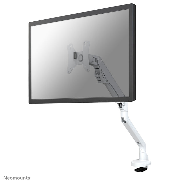 Neomounts FPMA-D750 wit is een bureausteun met gasveer voor flat screens t/m 32 inch (81 cm).