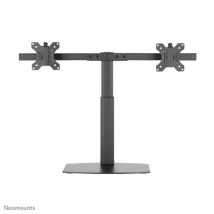 Neomounts FPMA-D865D zwart is een bureausteun voor twee flat screens t/m 27 inch (69 cm).