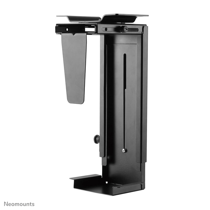 Neomounts NM-CPU100 zwart is een steun waarmee u een PC of thin client aan het bureau bevestigt.