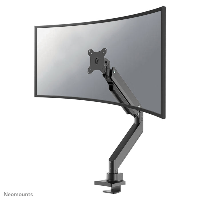 Neomounts NM-D775 zwartPLUS is een gasgeveerde bureausteun voor curved monitors t/m 49 inch (124 cm) - Zwart