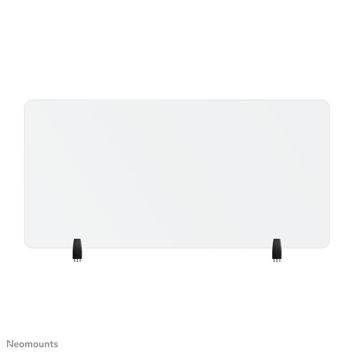 Neomounts NS-GLSPROTECT140 is een duurzaam glazen scherm van 138 cm dat afstandsbescherming biedt op de werkvloer - Gehard, transparant glas, 100% recyclebaar