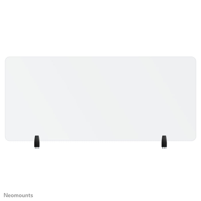 Neomounts NS-GLSPROTECT160 is een duurzaam glazen scherm van 158 cm dat afstandsbescherming biedt op de werkvloer - Gehard, transparant glas, 100% recyclebaar
