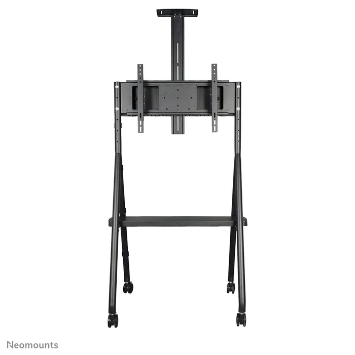 Neomounts NS-M1500black is een verrijdbaar meubel voor flat screens t/m 65 inch (165 cm). Incl. laptop plateau - Zwart