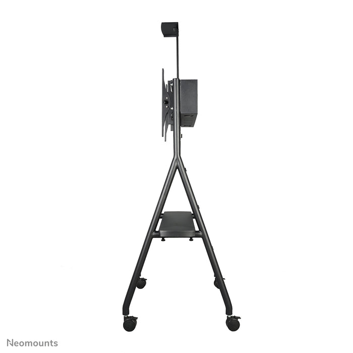 Neomounts NS-M1500black is een verrijdbaar meubel voor flat screens t/m 65 inch (165 cm). Incl. laptop plateau - Zwart