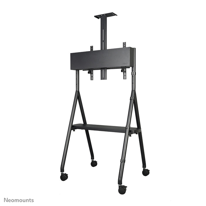 Neomounts NS-M1500black is een verrijdbaar meubel voor flat screens t/m 65 inch (165 cm). Incl. laptop plateau - Zwart