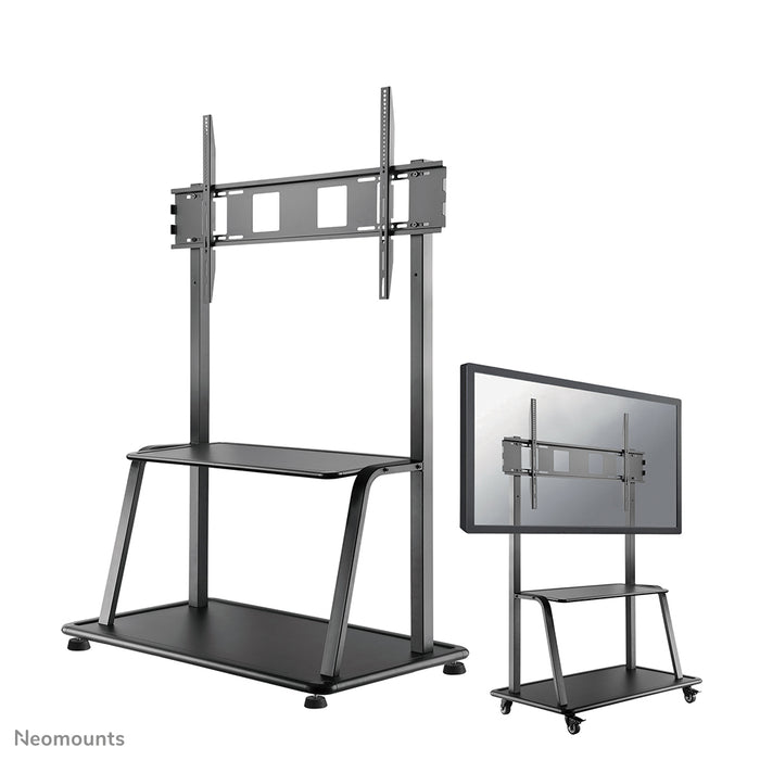 Neomounts NS-M4000 zwart is een verrijdbaar meubel voor flat screens t/m 105 inch (267 cm).