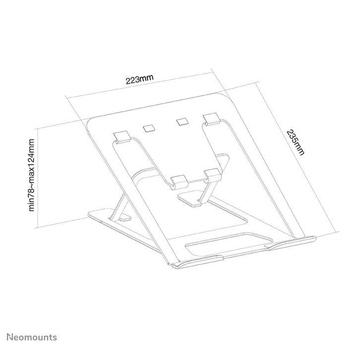 Neomounts opvouwbare laptop standaard - Grijs