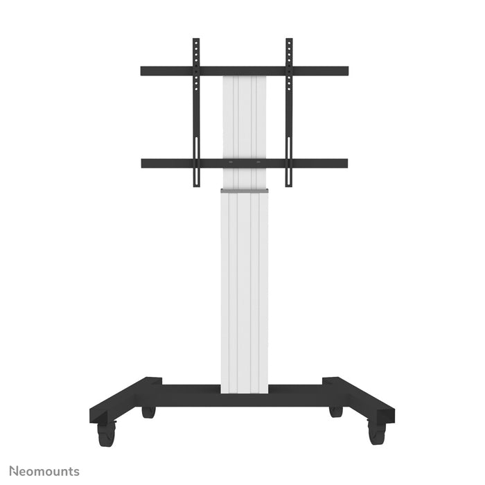 Neomounts PLASMA-M2250 zilver is een elektrisch in hoogte verstelbare trolley voor flat screens t/m 100 inch.