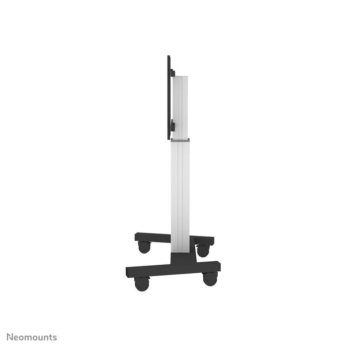 Neomounts PLASMA-M2250 zilver is een elektrisch in hoogte verstelbare trolley voor flat screens t/m 100 inch.