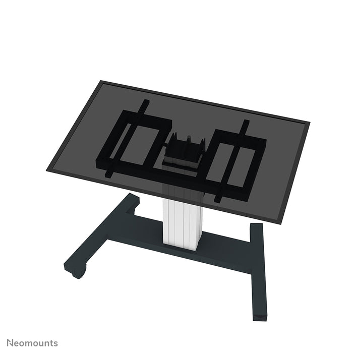 Neomounts PLASMA-M2550T zilver is een elektrisch in hoogte verstelbare en kantelbare trolley voor flat screens t/m 100 inch (254 cm).