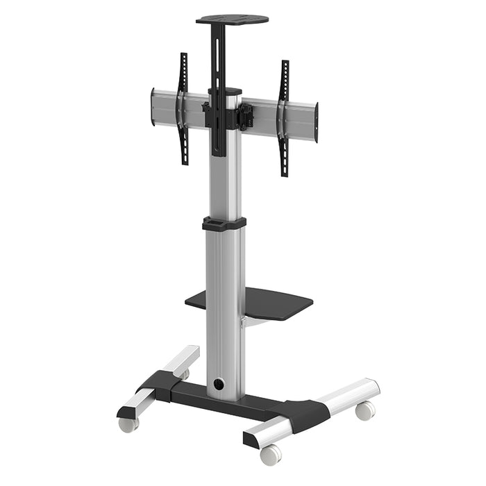 2de kans - TV stevige verrijdbare vloersteun Aluminium | Schermen tot 70 inch |Hoogte 210cm
