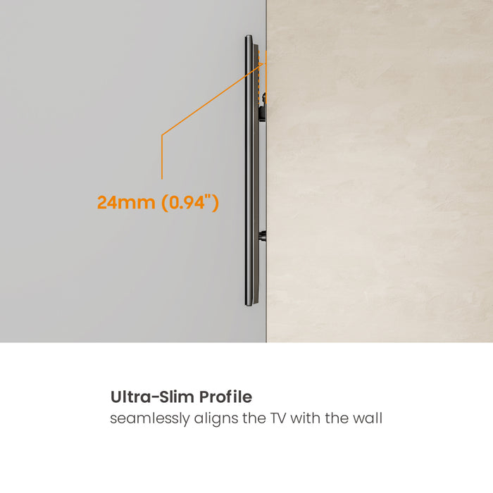 Wolff Mount – Afneembare TV Muurbeugel voor Buiten en Gipsmuren | 32-75 inch | 75 kg | Non-VESA