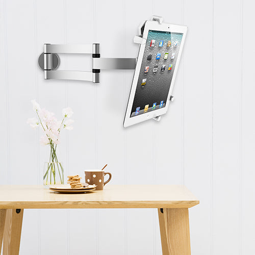 Wolff Mount Elegante aluminium Tablet iPad muurbeugel of tafel standaard |tot 10.4 inch |Aluminium |Universeel