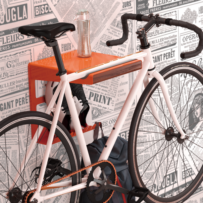 Wolff Mount metalen Racefiets Muurbeugel met Opbergplank kleur Zwart
