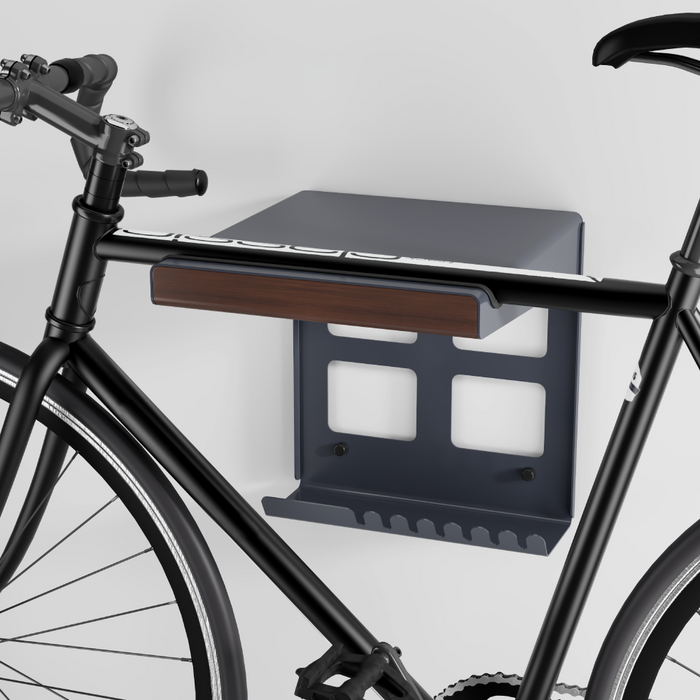 Wolff Mount metalen Racefiets Muurbeugel met Opbergplank kleur Zwart