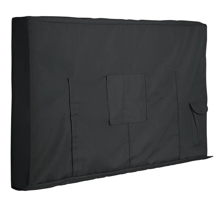 TV-Beschermhoes voor Buiten | 55" - 58" | Uitstekende Kwaliteit Oxford-Doek | Zwart