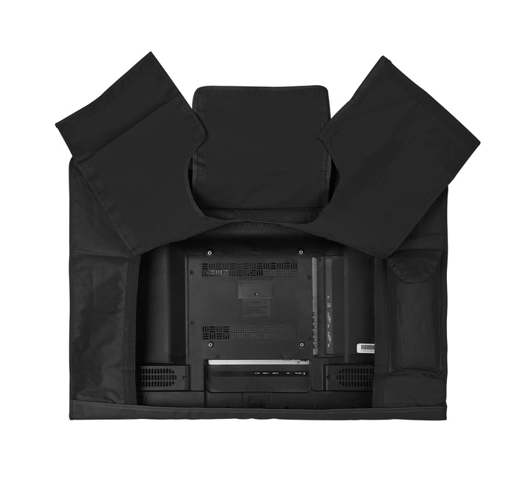 TV-Beschermhoes voor Buiten | 46" - 48" | Uitstekende Kwaliteit Oxford-Doek | Apart vak voor Afstandsbediening | Zwart