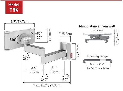 Barkan Full-motion Tablethouder | 7 - 12" | Draai en Kantelbaar |Universeel