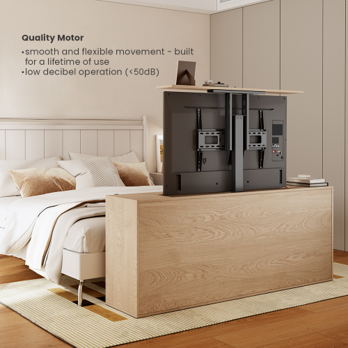 Wolff Mount Elektrische TV lift verticaal tot 80 inch scherm |Tot 60 kilo liften |met APP, Spraak en AB