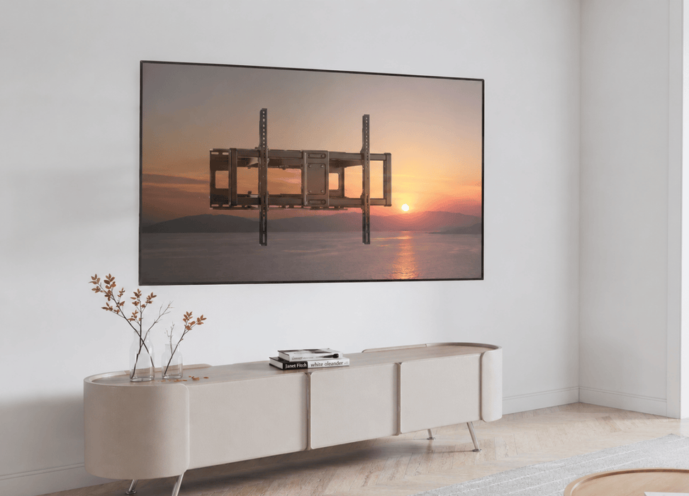 Wolff Mount |Heavy-Duty TV Beugel tot 120 inch |120 KG! |VESA 900x600 |70cm in de muur |10 jaar garantie