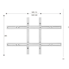 VESA adapter van VESA 100 tot maximaal VESA 200x400